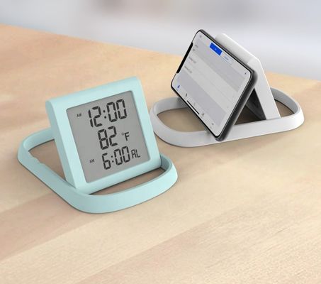 Εικονική οθόνη LCD Ψηφιακό ρολόι με εσωτερική θερμοκρασία