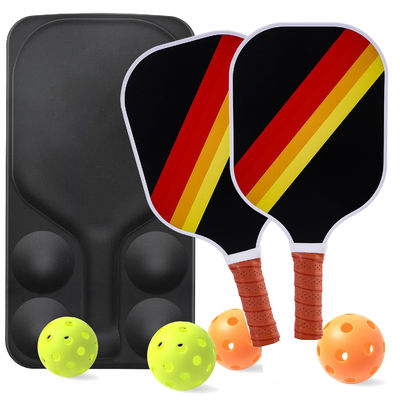 Ολοκληρωμένο σετ pickleball για ενήλικες με 2 πλέγματα από γυαλί 4 εξωτερικές μπάλες και θήκη