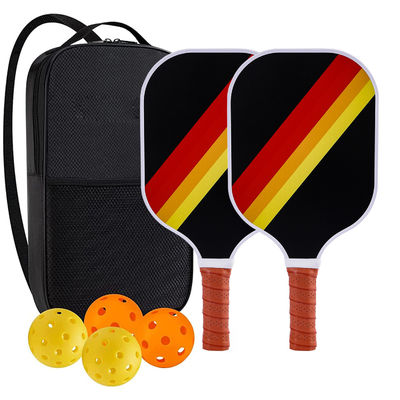 Ολοκληρωμένο σετ pickleball για ενήλικες με 2 πλέγματα από γυαλί 4 εξωτερικές μπάλες και θήκη