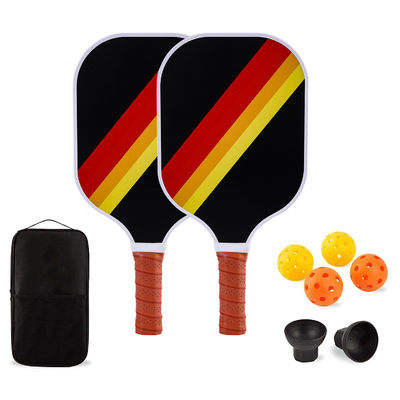 Ολοκληρωμένο σετ pickleball για ενήλικες με 2 πλέγματα από γυαλί 4 εξωτερικές μπάλες και θήκη